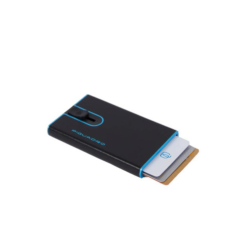 Porta Carte Credito emplice Blue Square Piquadro Nero  Valigeria.it
