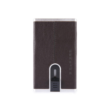 Porta Carte Credito Piquadro Black Square PP4825B3R  Valigeria.it