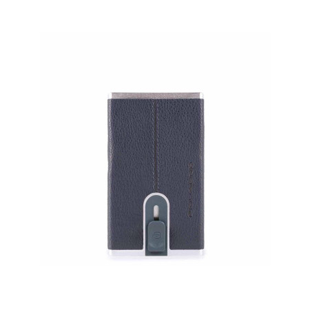 Porta Carte Credito Piquadro Black Square PP4825B3R  Valigeria.it