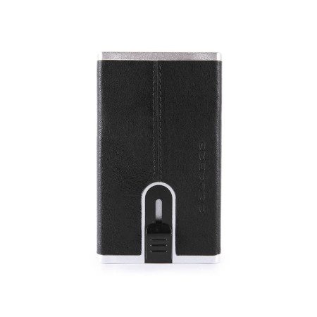 Porta Carte Credito Piquadro Black Square PP4891B3R  Valigeria.it