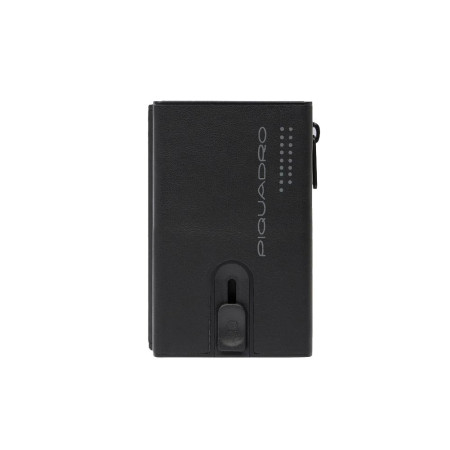 Porta carte di credito metal case doppio Rfid Piquadro Urban Nero
