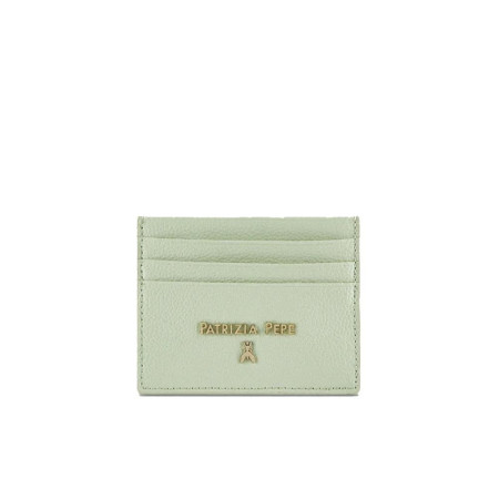 Porta carte di credito piatto Patrizia Pepe CQ7001L001G596-Soft Green Valigeria-it 