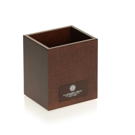 Porta penne quadrato | Spalding & Bros. Wooden | 250100-Testa Moro