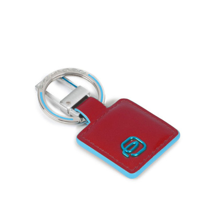 Portachiavi in pelle con anella e moschettone | Piquadro Blue Square | PC3757B2-Rosso