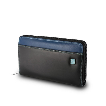 Portafoglio Donna Orizzontale Grande | Dudubags Mauritius Colorful | 534276-Nero