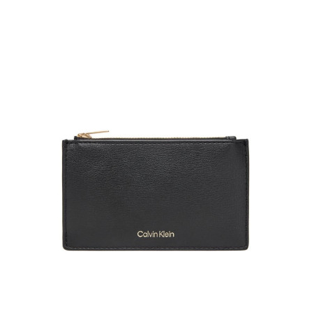 Portafoglio donna orizzontale con cerniera Calvin Klein Black/Toasted Coconut