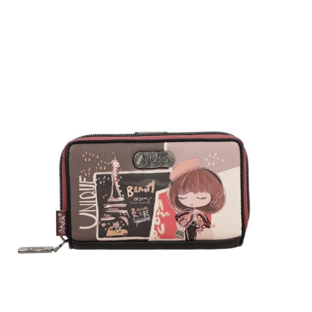 Portafoglio donna cerniera con patta Anekke Madame Multicolor