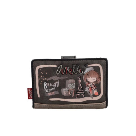 Portafoglio donna orizzontale con patta Anekke Mademoiselle Multicolor