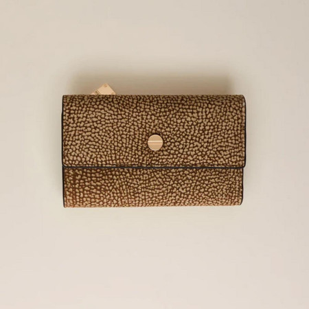 Portafoglio donna orizzontale con patta medio borbonese Op Naturale