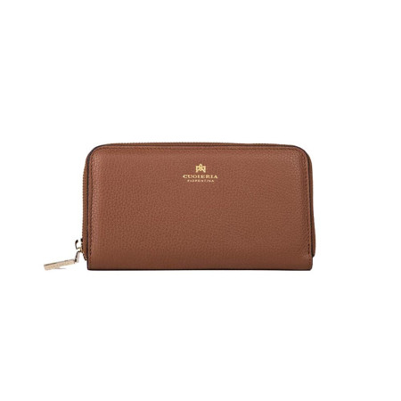 Portafoglio donna cerniera semplice zip around Cuoieria Fiorentina Velvet Caramel