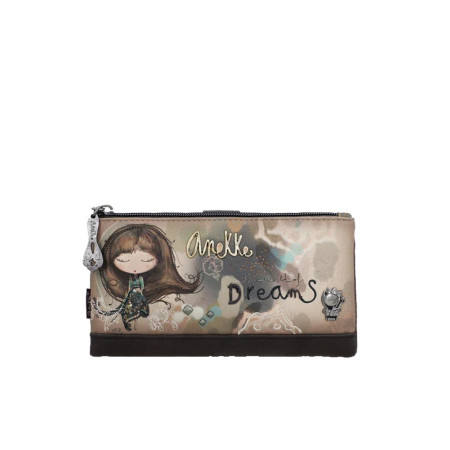 Portafoglio donna grande flessibile RFID Billetero sintetico Anekke Real Multicolor