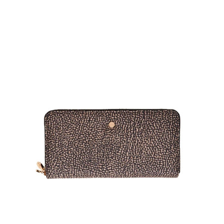 Portafoglio Donna Grande Borbonese Op NaturaleNero  Valigeria.it