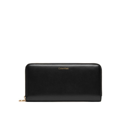 Portafoglio donna cerniera semplice grande Calvin Klein Black