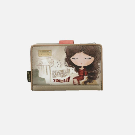 Portafoglio donna orizzontale con patta medio Anekke Muse Multicolor