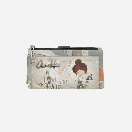 Portafoglio donna con patta e porta spicci medio Anekke Sophia Multicolor