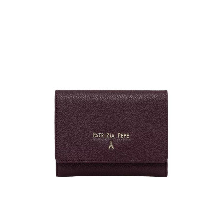 Portafoglio donna cerniera con patta medio Patrizia Pepe Purple Red