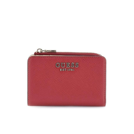 Portafoglio donna cerniera e patta piccolo Guess Laurel II Garnet