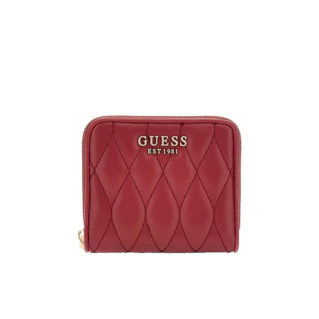 Portafoglio donna cerniera semplice piccolo Guess Valla Red