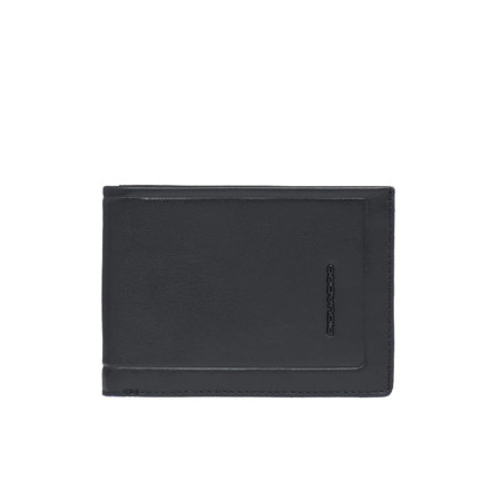 Portafoglio uomo orizzontale con patta Piquadro Atlas Nero