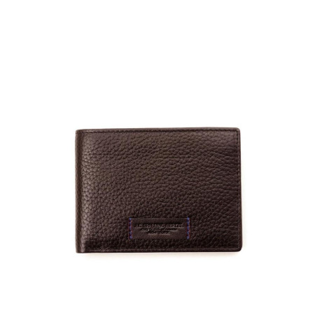 Portafoglio uomo orizzontale semplice Spalding&bros Full-Grain Testa Moro