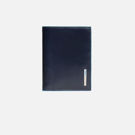 Portafoglio Uomo verticale con scomparti per banconote, carte di credito e documenti | Piquadro Blue Square | PU1393B2-Blu2