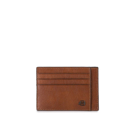 Porta Carte di Credito Piatto | Piquadro Black Square | PP2762B3R-Cuoio