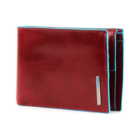 Portafoglio Uomo Piquadro | con portamonete | Linea Blue Square | PU257B2-rosso