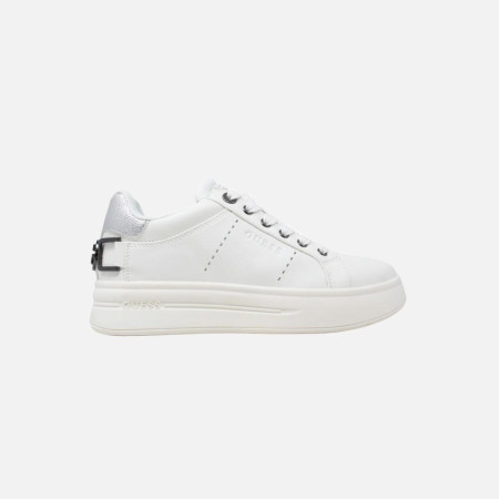 Scarpa donna sneakers bassa Guess Wesli White Silver
