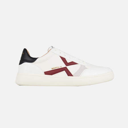 Scarpa uomo sneakers in pelle bianca Alexander Smith Ocean White Black Red