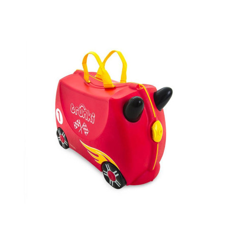 Valigia Cavalcabile per Bambini Rigida \"Rocco Race Car\" | Trunki Ride On Suitcase | TR0321-Rosso