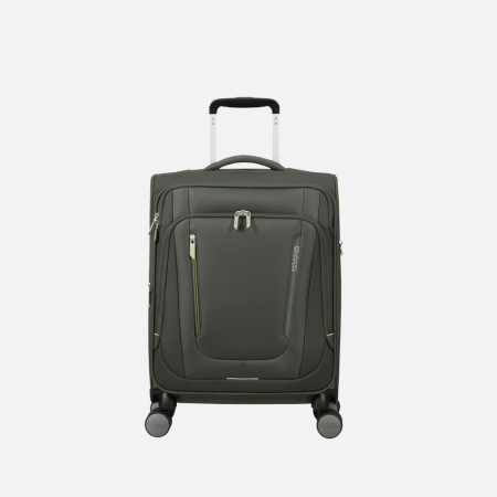 Trolley morbido 55cm 4 ruote cabina espandibile American Tourister Wanderlite Dark Khaki