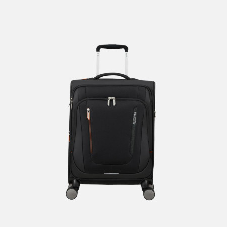 Trolley morbido 55cm 4 ruote cabina espandibile American Tourister Wanderlite Shadow Black