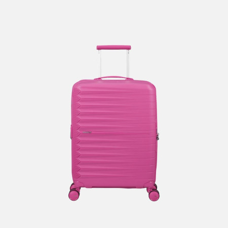 Trolley rigido 55cm 4 ruote cabina espandibile American Tourister Fastforward Electric Fuchsia