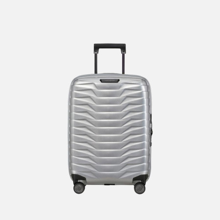 Trolley rigido 55cm 4 ruote cabina espandibile Samsonite Proxis Silver