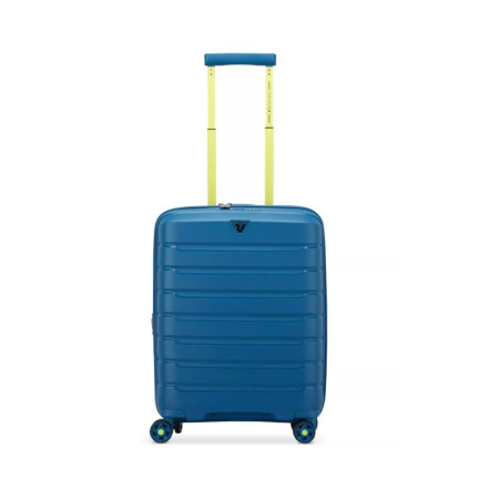 Trolley rigido 55cm 4 ruote cabina espandibile Roncato Valigeria B-Flying Blu Laguna