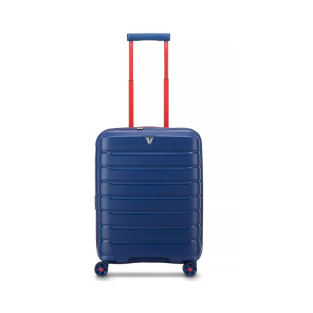 Trolley rigido 55cm 4 ruote cabina espandibile Roncato Valigeria B-Flying Blu Oltremare