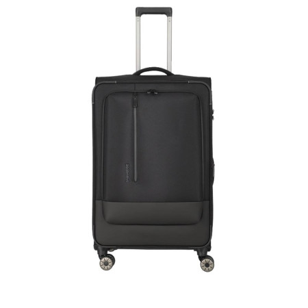 Trolley rigido 77cm 4 ruote grande espandibile Travelite Crosslite Nero