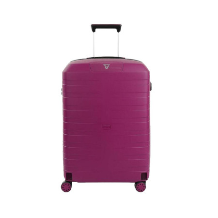 Trolley rigido 69cm 4 ruote medio Roncato Valigeria Box Young Nero/Orchidea