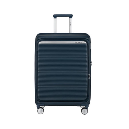 Trolley rigido 67cm 4 ruote medio espandibile apertra frontale Samsonite Paralux Midnight Blue