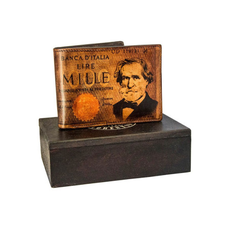 Portafoglio Uomo Orizzontale con Patta | Artiglieria Fiorentina Verdi | VERDI-Testa Moro 