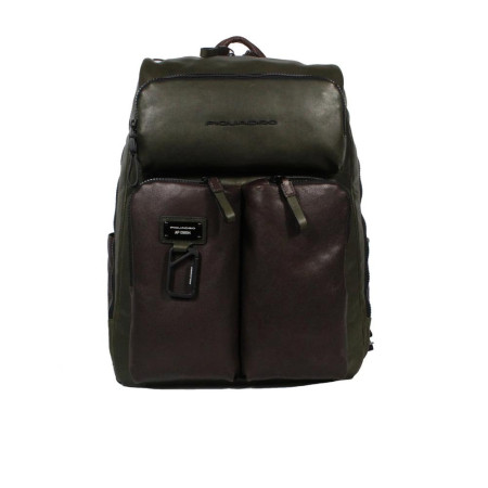 Zaino Business porta computer 15.6 Piquadro Harper Verde/Testa Moro