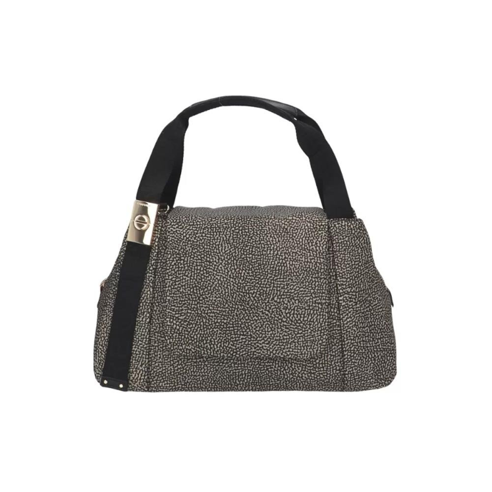 Borsa Donna Bauletto due manici con patta e tracolla Borbonese Op