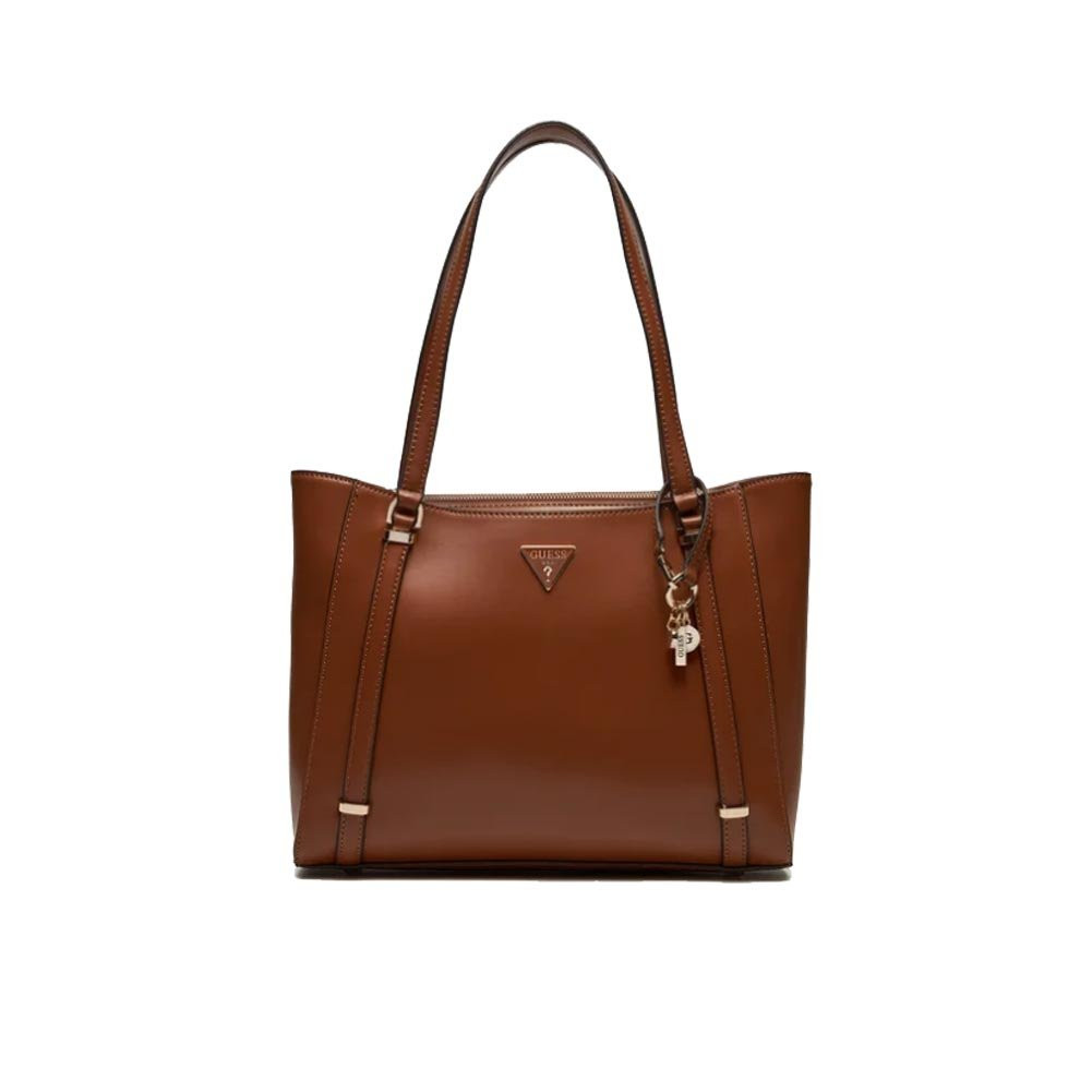 Borsa Donna Shopping Quadrata Daryna Elite Tote Guess Cognac