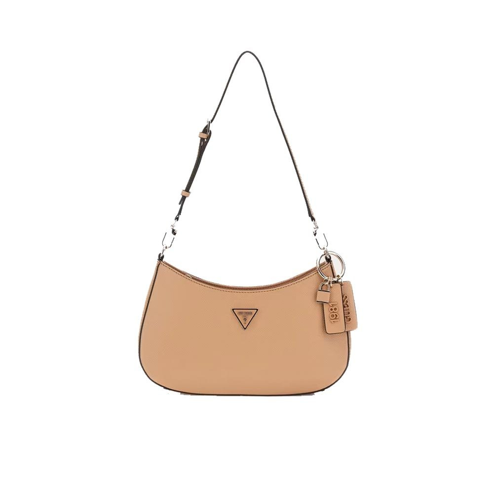 Borsa donna tracolla mezzaluna media Noelle Guess Beige