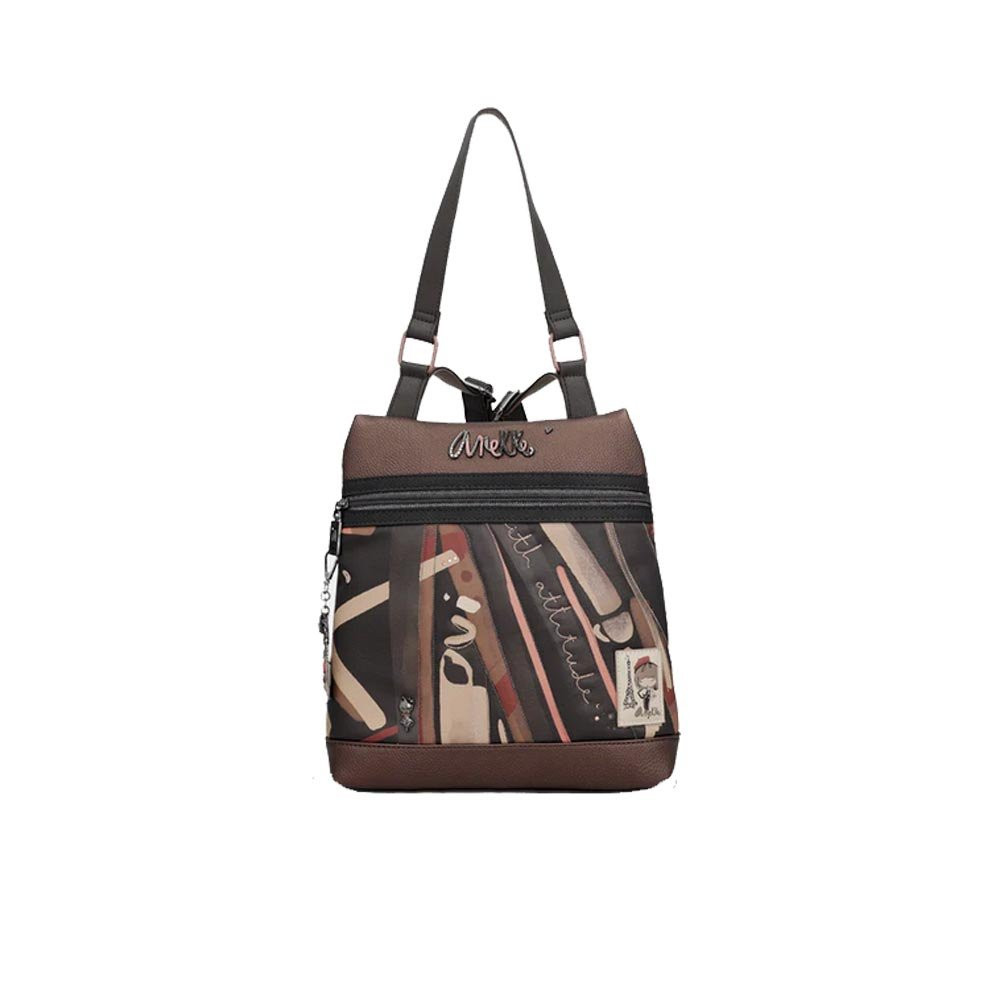 Borsa donna zainetto quadrato con manici Anekke Parisian Multicolor