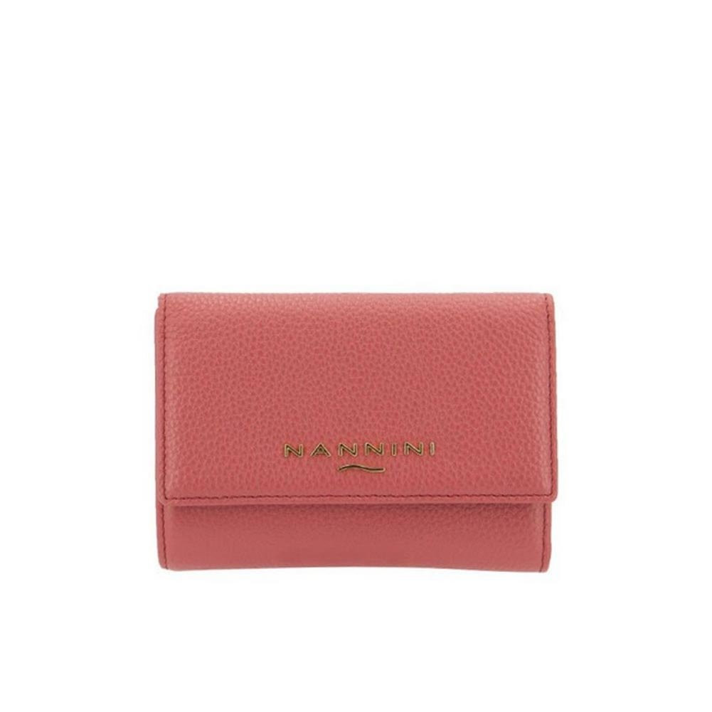 Portafoglio donna cerniera con patta medio Caracas Nannini Geranio