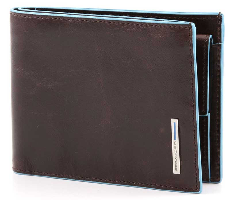 Portafoglio Uomo Piquadro Portamonete e carte Blue Square PU1239B2-mogano
