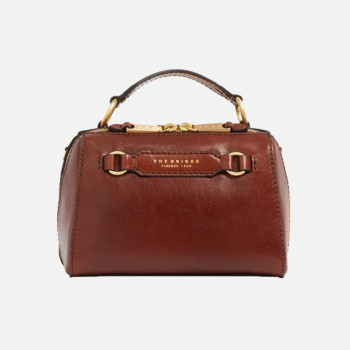 Borsa donna bauletto con tracolla The Bridge Laura Marrone/Oro