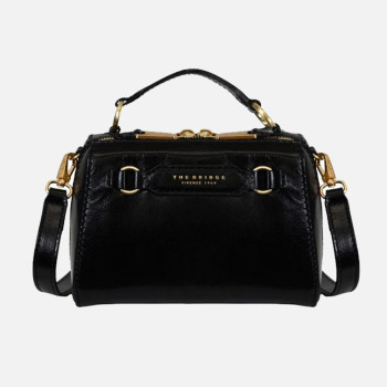 Borsa donna bauletto con tracolla The Bridge Laura Nero/Oro