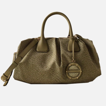 Borsa donna bauletto grande Borbonese Olive